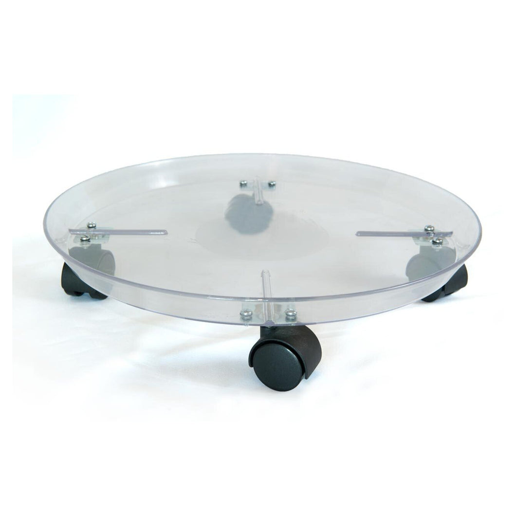 25 plant saucer Rhino 12" Clear Plastic Rolling Plant Saucer – Rhino Saucers by Keco
