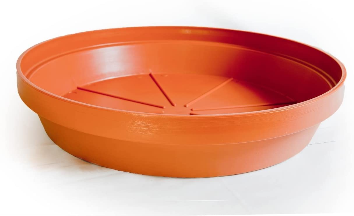 extra large saucers for plant pots Rhino 18" Terra Cotta Plastic Plant Saucer – Rhino Saucers by Keco